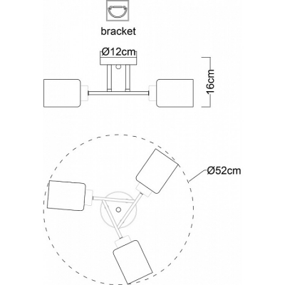 Люстра потолочная ARTE LAMP CHICAGO A1547PL-3BK