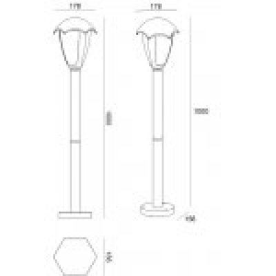 Уличный фонарь ARTE LAMP HENRY A1661PA-1BK