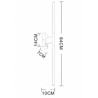 Настенный светодиодный светильник ARTE LAMP LINES A2029AP-1PB