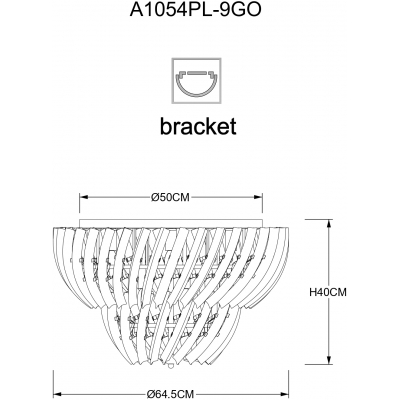 Потолочная люстра ARTE LAMP ELLA A1054PL-9GO