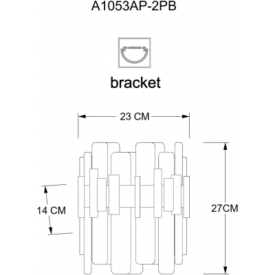 Бра ARTE LAMP ALYA A1053AP-2PB