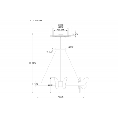 Люстра ARTE LAMP DARCY A2187LM-1GO