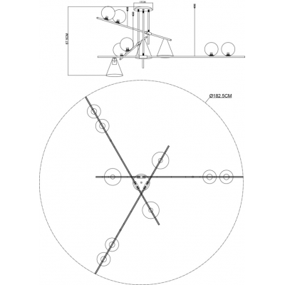 Люстра ARTE LAMP JACOB A7029PL-9BK