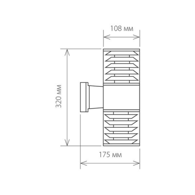 Настенный светильник уличный Elektrostandard Strada 1407 TECHNO серый