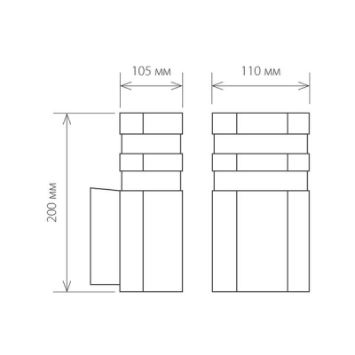 Настенный светильник уличный Elektrostandard Ignis 1444 TECHNO