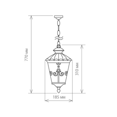 Подвесной уличный светильник Elektrostandard Diadema GLYF-8046H Подвесной уличный светильник Elektrostandard Diadema GLYF-8046H