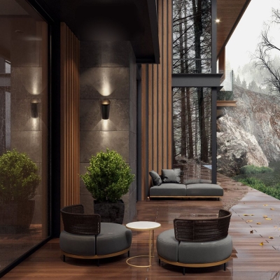 Настенный светильник уличный Elektrostandard 1539 TECHNO LED черный