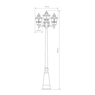 Уличный фонарь Elektrostandard Diadema GLYF-8046F/3