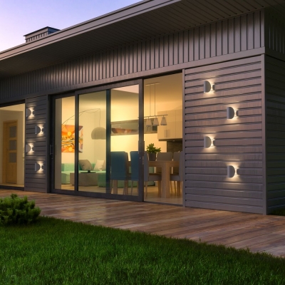 Настенный светильник уличный Elektrostandard Taco 1632 TECHNO LED серый