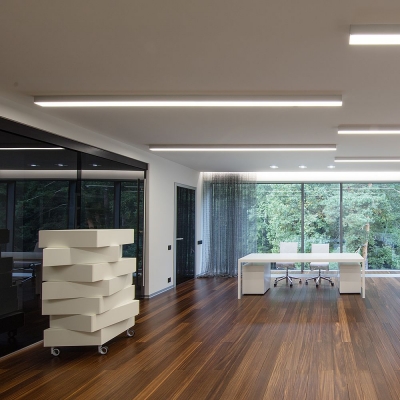 Линейный накладной светильник серебро Elektrostandard Grand 6500К