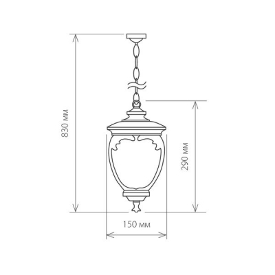 Подвесной уличный светильник Elektrostandard Andromeda GLYF-8024H