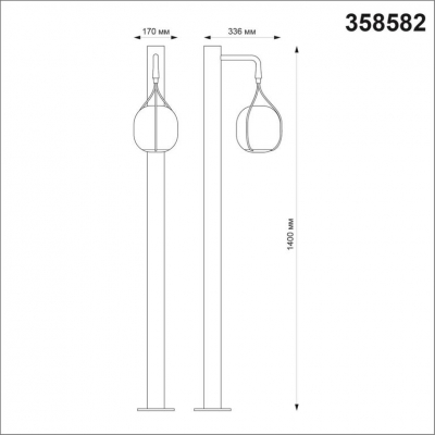 Уличный фонарь NOVOTECH ROCA 358582