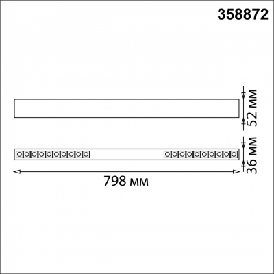 Линейный светодиодный светильник NOVOTECH ITER 358872