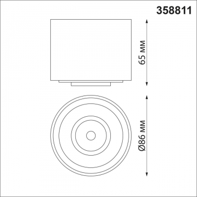 Накладной светодиодный светильник NOVOTECH GESSO 358811