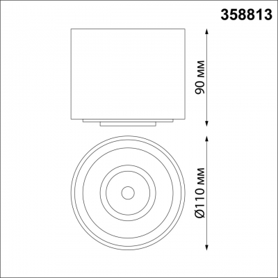 Накладной светодиодный светильник NOVOTECH GESSO 358813