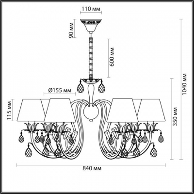Люстра ODEON LIGHT CAROLLA 3398/6