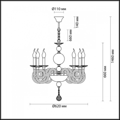 Люстра ODEON LIGHT IRIA 4601/6