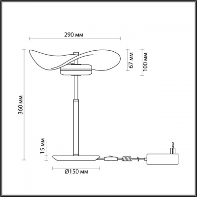 Настольная лампа ODEON LIGHT FLUENT 4857/10TL