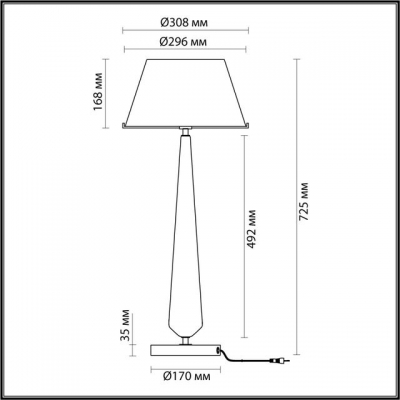 Настольная лампа ODEON LIGHT TOWER 4852/1T