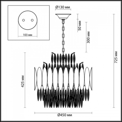 Хрустальная люстра ODEON LIGHT VALETTA 4123/12