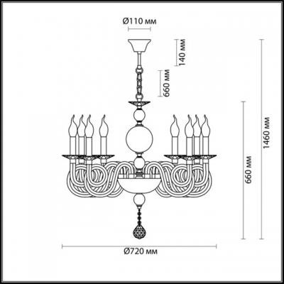 Люстра ODEON LIGHT IRIA 4601/8