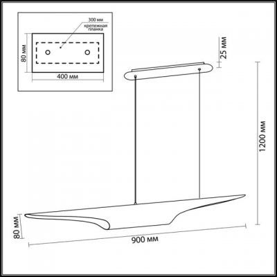 Подвесной светодиодный светильник ODEON LIGHT WHITNEY 3816/50BG Подвесной светодиодный светильник ODEON LIGHT WHITNEY 3816/50BG