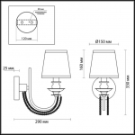Бра ODEON LIGHT LIRIA 4182/1W