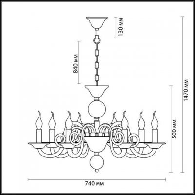 Люстра ODEON LIGHT ARIA 3931/8
