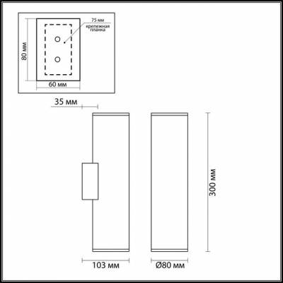 Настенный светодиодный светильник ODEON LIGHT DARIO 4245/2WB