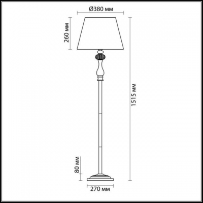 Напольный светильник ODEON LIGHT AURELIA 3390/1F