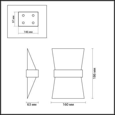 Настенный светодиодный светильник ODEON LIGHT BILBAO 3835/7WL Настенный светодиодный светильник ODEON LIGHT BILBAO 3835/7WL