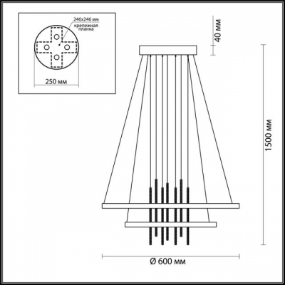 Светодиодная люстра ODEON LIGHT MONICA 3901/63L