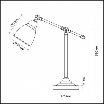 Настольная лампа ODEON LIGHT CRUZ 3373/1T