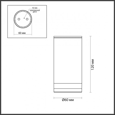 Потолочный уличный светильник odeon light MOTTO 6604/1C