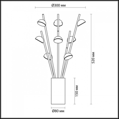 Настольная лампа ODEON LIGHT VERICA 4156/24TL