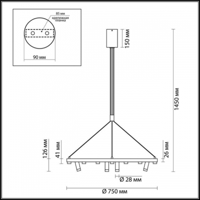 Светодиодная люстра ODEON LIGHT BEVEREN 3918/63L