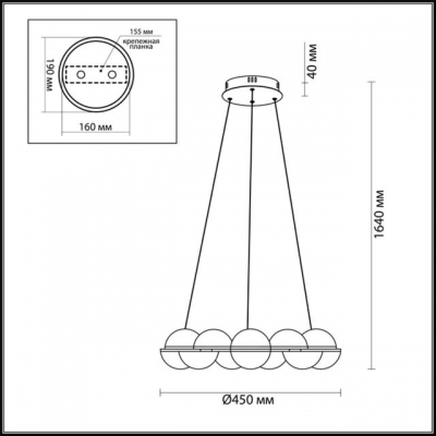 Светодиодная люстра ODEON LIGHT CONTI 4106/64L