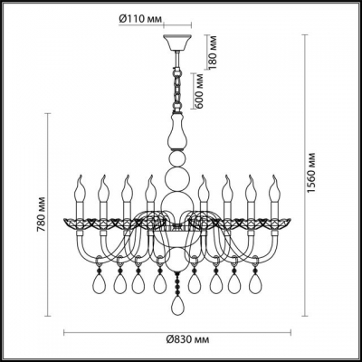 Люстра ODEON LIGHT KEPRIA 4725/8