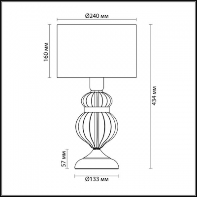 Настольная лампа ODEON LIGHT LILIT 4687/1T
