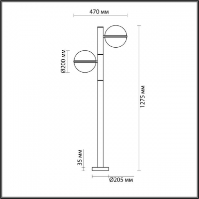 Уличный фонарь ODEON LIGHT LOMEO 4832/2F