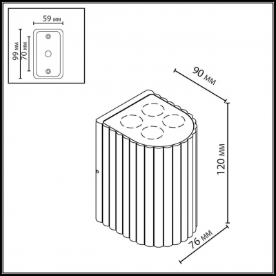 Настенный светильник уличный Odeon light GLENN 7127/8WL