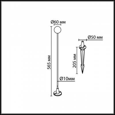 Уличный наземный светильник Odeon light NOTTE 7123/1GLB Уличный наземный светильник Odeon light NOTTE 7123/1GLB