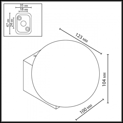 Настенный светильник уличный Odeon light VIVA 7124/1WA