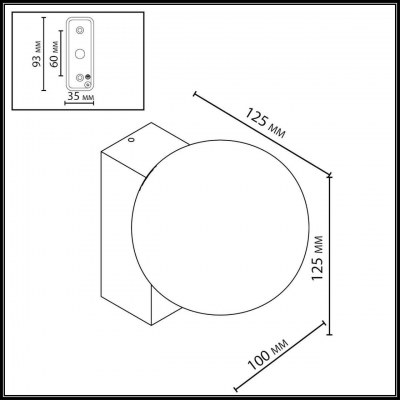 Настенный светильник уличный Odeon light VIVA 7124/1W Настенный светильник уличный Odeon light VIVA 7124/1W