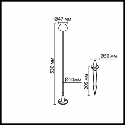 Уличный наземный светильник Odeon light VERDE 7122/4GL Уличный наземный светильник Odeon light VERDE 7122/4GL