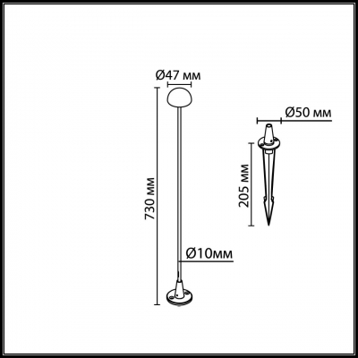 Уличный наземный светильник Odeon light VERDE 7122/4GLA Уличный наземный светильник Odeon light VERDE 7122/4GLA