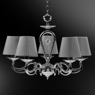  ЛЮСТРА 5-ТИ РОЖКОВАЯ С АБАЖУРАМИ 18023/5А 