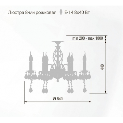  Люстра свечи Chalet Abel 16658/8 СХ 