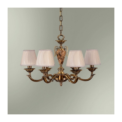 Люстра классическая 6-ти рожковая с абажурами 6*14-08.56/06156/6А